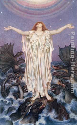 S.O.S. painting - Evelyn de Morgan S.O.S. art painting